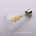 Clear/Amber Glass Globe Dimmable 4w Round Shape soft LED Filament Bulb ST64